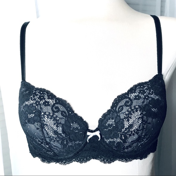 VICTORIAS SECRET Dream Angels lace lined Demi Bra black 34C - Picture 9 of 9